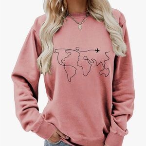 Women's Pink Graphic long sleeve shirt